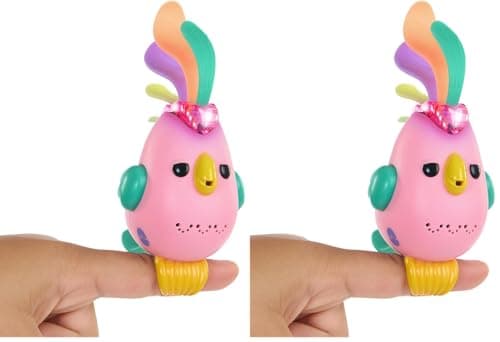 Image of Fingerlings Sweet Tweets Interactive Bird: Debbie, Record & Play Secret Messages, 40+ Sounds & Reactions, Pink (Pack of 2)