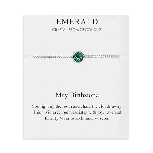 Image of Philip Jones May (Emerald) Birthstone Bracelet Created with Zircondia® Crystals