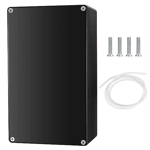 Image of Waterproof IP65 Electronic Junction Box, ABS Plastic Electrical Project Junction Enclosure Box- 200 * 120 * 75mm/black