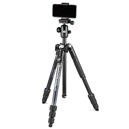 Image of Manfrotto Element MII Camera and Phone Tripod, Travel Tripod in Aluminium with Ball Head and Bluetooth, for Smartphones and Compact Cameras, CSC, DSLR, Photography Accessories, Content Creation, Vlog