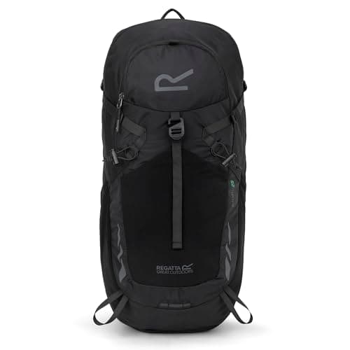 Image of Regatta Rucksack Blackfell 25L, Reflective with Metal Frame Support - Perfect for Walking, Hiking, Camping & Trekking