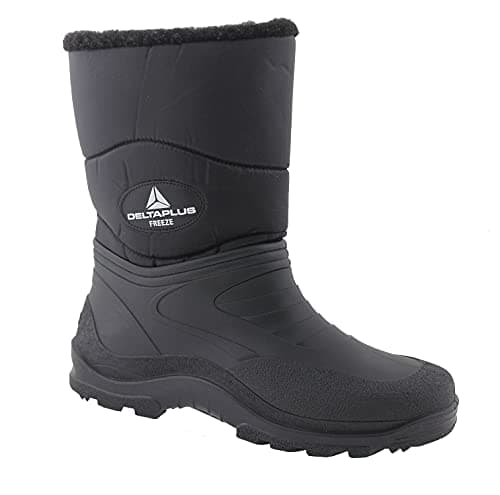 Image of Deltaplus Freeze Half Wellington Boots - Thick Polyester Fur - Slip Resistant - Color: Black - Size: 11