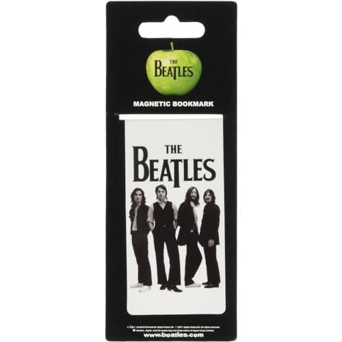 Image of The Beatles White Iconic Image Magnetic Bookmark One Size, White, One Size
