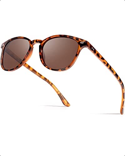 Image of Myiaur Women Sunglasses Retro Round Polarized Glasses with UV400 Protection Lens Trendy Vintage Style