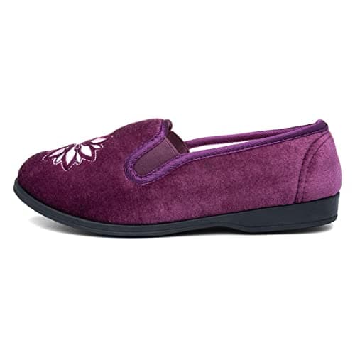 Image of The Slipper Company Womens Heather Full Slipper - Size 8 UK - Purple