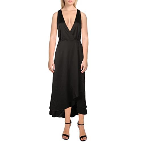 Image of French Connection Women's Maudie Drape Frill Sleeveless Dress Special Occasion, Alessia Black, 8