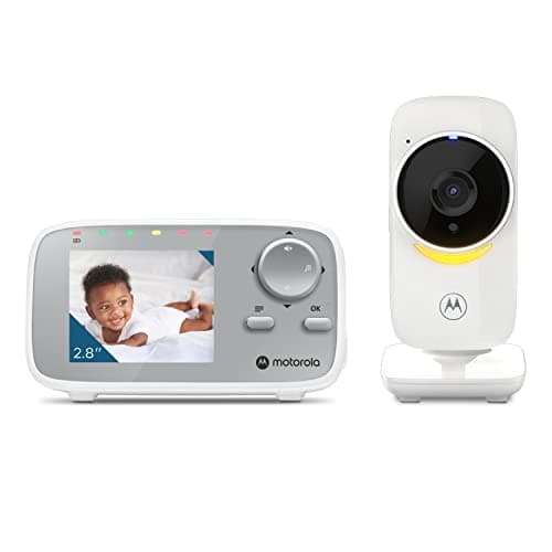 Image of Motorola Nursery VM482ANXL - Video Baby Monitor - Camera - Infrared Night Vision - High Sensitive Microphone, White/Silver