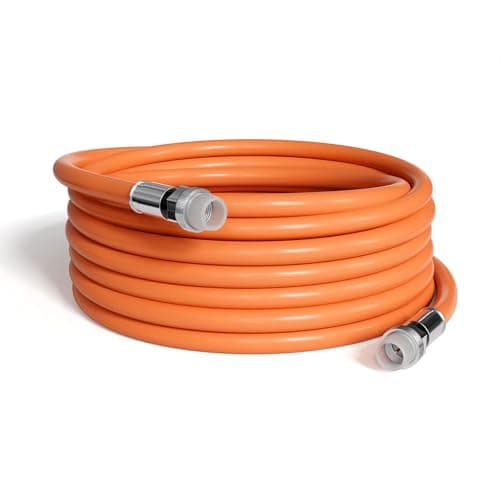 Image of THE CIMPLE CO 40 Feet (12 Meter) - Direct Burial Coaxial Cable 75 Ohm RF RG6 Coax Cable, with Rubber Boots - Outdoor Connectors - Orange - Solid Copper Core - Designed Waterproof and can Be Buried