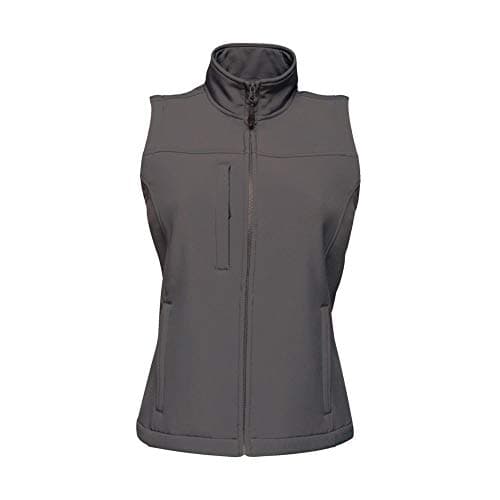 Image of Regatta TRA790 74Y08L Women's Flux Warm Workwear Stretch Softshell Gilet Bodywarmer, Seal Grey, Size 8