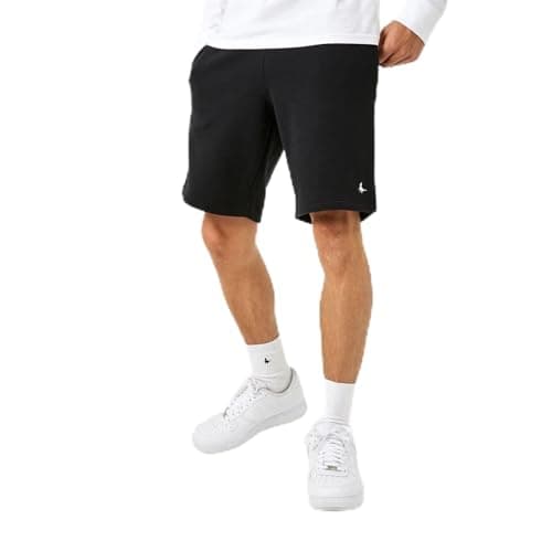 Image of Jack Wills Mens Balmore Pheasant Sweat Shorts Fleece Pants Trousers Bottoms Black XL