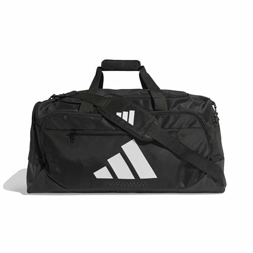 Image of adidas Unisex Training Defender Duffle Bag Medium, Black/White, One Size