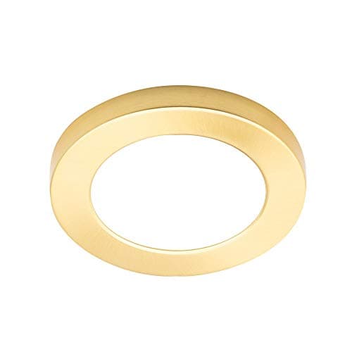Image of LITECRAFT Darly Small Flush Ceiling or Wall Light Integrated LED - (6 Watt, Satin Brass)