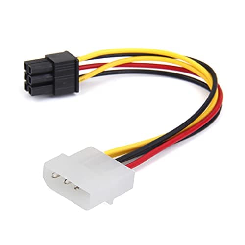 Image of Desconocido 4-Pin Molex Male to 6-Pin Female PCI-E PCI Express Power Adapter Cable