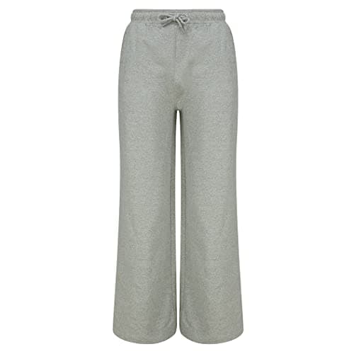 Image of Skinni Fit Womens/Ladies Sustainable Wide Leg Jogging Bottoms (XL) (Heather Grey)