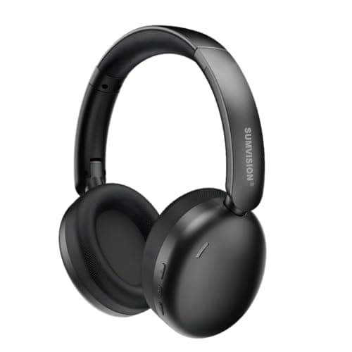 Image of Sumvision Wave BX Headphones Wireless And Wired Bluetooth Headphones Over Ear Wireless Headset With Clear Voice Capture Noise Cancelling Microphone USB C,Deep Bass,HiFi Stereo Sound,40hrs Playtime