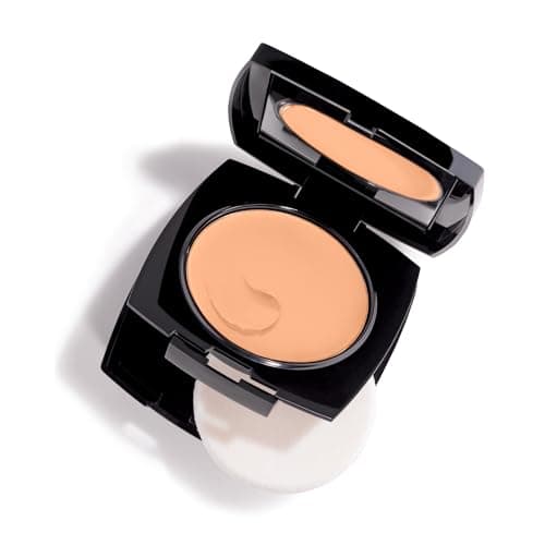 Image of Avon Cream To Powder 3-in-1 Foundation, Concealer and Powder, Long Lasting Foundation Compact, Natural Looking Base that Lasts, SPF 15, 120N, Porcelain