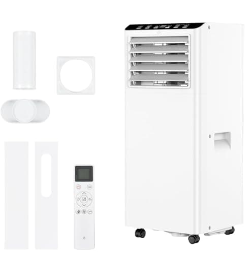 Image of Portable Air Conditioning Unit 9000 BTU, 5-in-1 Cooling Fan, Dehumidifier & Air Conditioning Unit w/Remote Control, Digital Display, Sleep Mode & 24h Timer, Window Kit for Rooms up to 400sq.ft