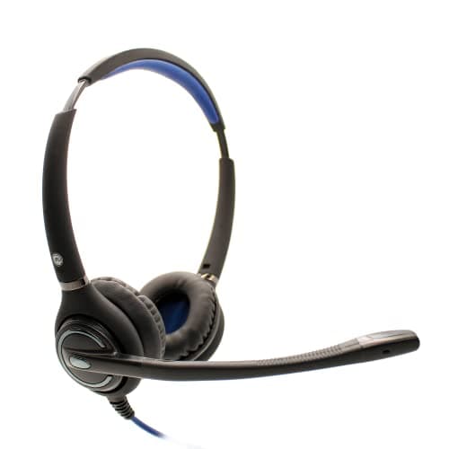 Image of JPL 502S PB Professional Binaural Corded Headset with Quick Disconnect System and Surround Shield Noise Cancelling Microphone – Black