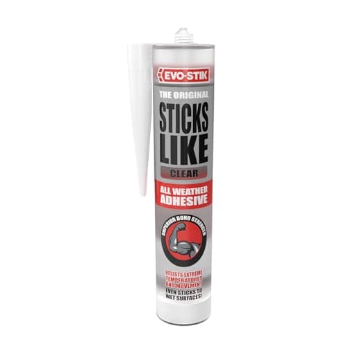 Image of EVO-STIK Sticks Like Adhesive Clear - 290ml - All Weather - Extreme Temperature & Movement Resistant