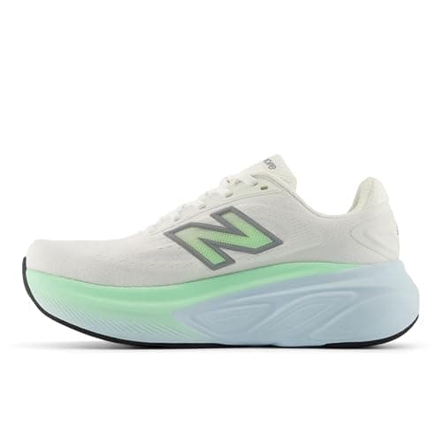 Image of New Balance Women's Fresh Foam X More V6 Running Shoe, Sea Salt/Lab Green/Frosted Glass, 6 UK