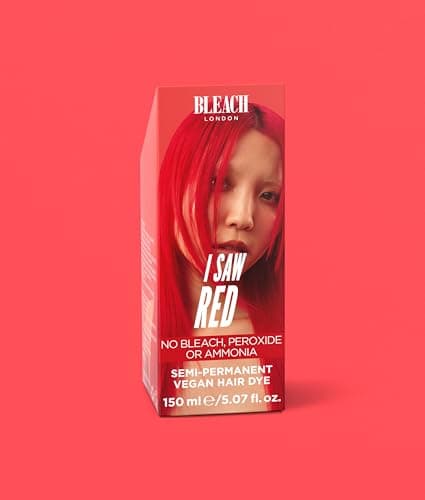 Image of Bleach London I Saw Red Colour - Vibrant Bright Red Hair Dye - Vegan & PETA-Approved Semi-Permanent Direct Dye - 150 ml
