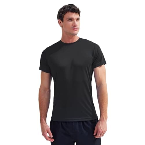 Image of TriDri Mens Performance Melange Recycled T-Shirt (M) (Black)
