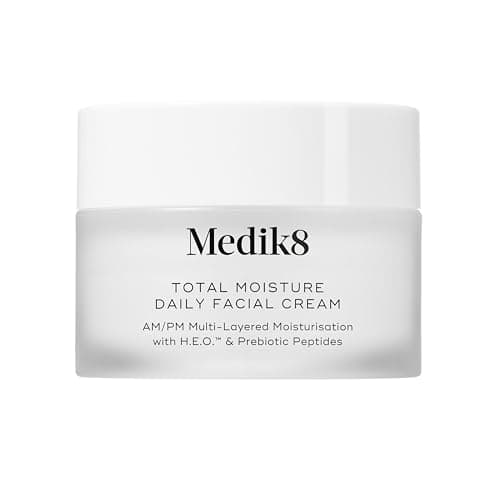 Image of Medik8 Total Moisture Daily Facial Cream Travel Size – Hyaluronic Acid Moisturiser, Day & Night Face Cream, Clinically Proven Instant, Deep & Lasting Moisturisation - 12.5ml