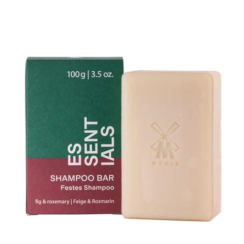 Image of MÜHLE ESSENTIALS Solid Shampoo - 100 g Unisex hair soap, vegan - for shower and bath - Fig and Rosemary