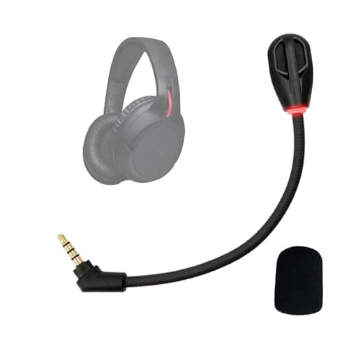 Image of SPTSSWET Replacement Microphone Compatible with Kingston HyperX Cloud Flight,Flight S Wireless Gaming Headset for PC PS5 PS4 Xbox Series X,S Noise Cancellation with LED Mute Indicator Mic,Black