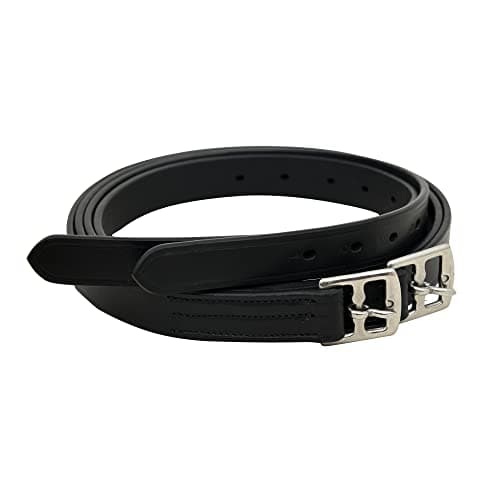 Image of SIE EQUESTRIAN 45”/ 48” / 54” / 56" / 60” English Stirrup Leathers Kids/Adult (Black, 45'')