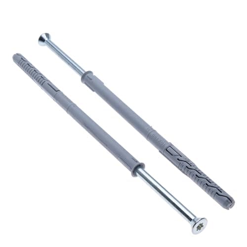 Image of Frame Fixing Screws 7 x 235 mm with Countersunk Torx TX40 Head and 10 x 230 mm Nylon Wall Plugs, Heavy-Duty TX Drive Expansion Anchors for Masonry, Window Frames, Facades, Timber Mounting (25 pcs)