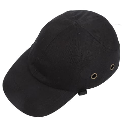 Image of SHERCHPRY Lightweight Safety Bump Cap with Abs Shell and Eva Padding, Protective Baseball Style Hat for Outdoor and Skateboarding, Breathable Cotton Material, Portable and Adjustable Black