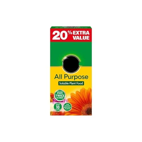 Image of Miracle-Gro All Purpose Soluble Plant Food Fast Acting Fertiliser for Flowers, Vegetables, Shrubs & Houseplants, Indoor & Outdoor, Feeds Every 2 Weeks, (Orange - 1 Pack (1.2kg).)