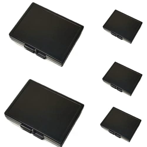 Image of 5 Pack ESD Safe IC Storage Boxes, Anti-static Foam Chip Organizers for BGA, SMD, Electronic Components (110x90x18mm/Full Black)