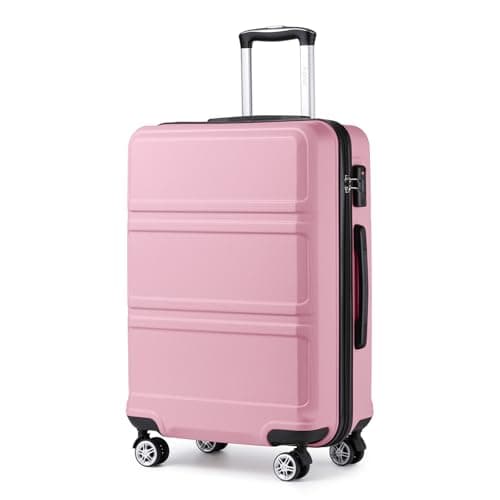 Image of Kono Large Suitcase 28 Inch Luggage Lightweight ABS+PC Hard Shell Trolley Travel Case with TSA Combination Lock and 4 Spinner Wheels (28", Pink)
