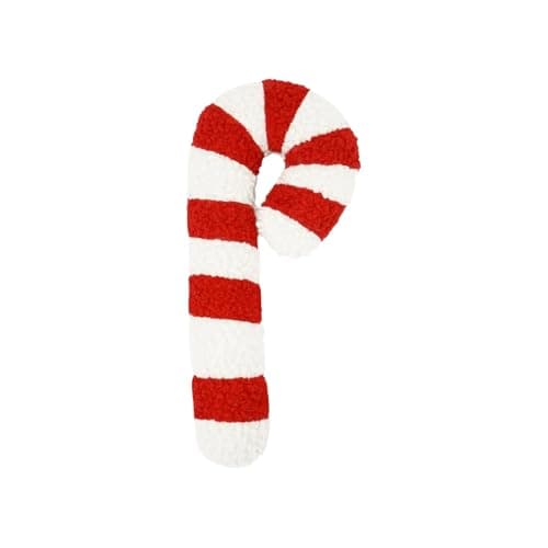Image of Christmas Candy Cane Pillow, Decorative Cane Shaped Cushion, Soft Hug Plush Throw Pillow for Home Bedroom Living Room Sofa Bed Couch Decor