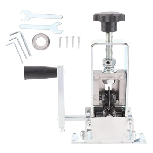 Image of Manual or Drill Powered Wire Stripper, Heavy Duty Wire Stripping Machine with Adjustable Blade for 1 to 21mm Wires, Includes Hand Crank Handle, for Electricians and DIY