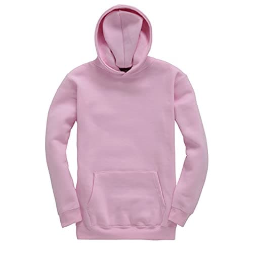Image of D&H CLOTHING UK Kids Children Pullover Hoodie Hooded Sweatshirt Boys Girls Unisex (7-8, Baby Pink)