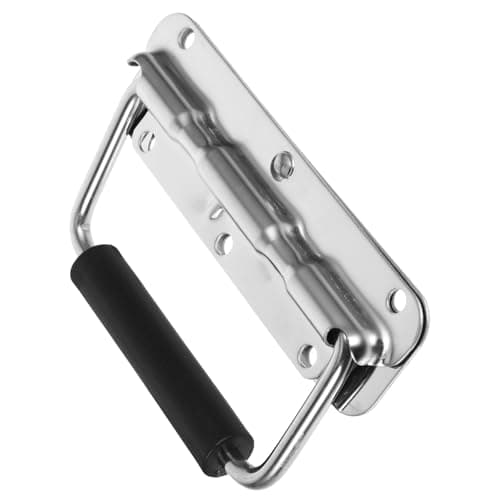 Image of Fenical Folding Toolbox Handle with Design Stainless Steel and -Purpose Use Sturdy Metal Handle for Mobile Repairs and Projects for Storage Boxes