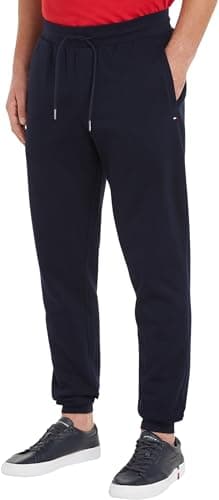 Image of Tommy Hilfiger Men's Flag Logo Joggers, Blue (Desert Sky), XS