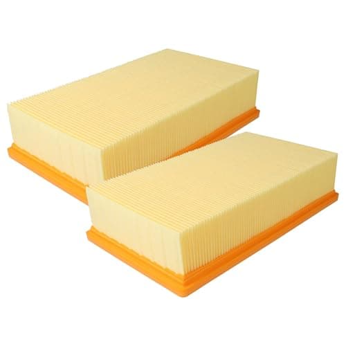 Image of vhbw 2x Flat-Fold Filter compatible with Kärcher NT 30/1 Tact L, NT 30/1 Tact Te H, NT 30/1 Tact TE L Vacuum Cleaner - Pleated Filter Element