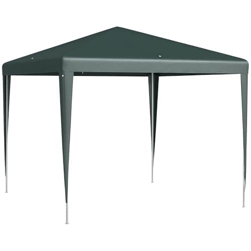 Image of Outsunny 2.7m x 2.7m Garden Gazebo Marquee Party Tent Wedding Canopy Outdoor(Dark Green)
