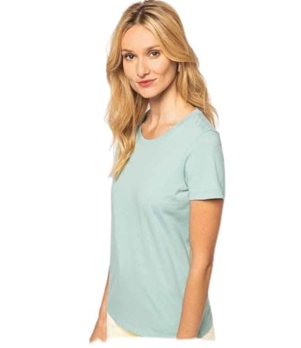 Image of Earth Wardrobe 100% Organic Cotton Women's T-Shirt – Soft Short Sleeve Crew Neck Casual Basic Tee – Sustainable Everyday Top – XS–XXL Jade Green