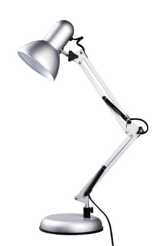 Image of Premier Housewares Fully Adjustable Desk Lamp, Silver Metal
