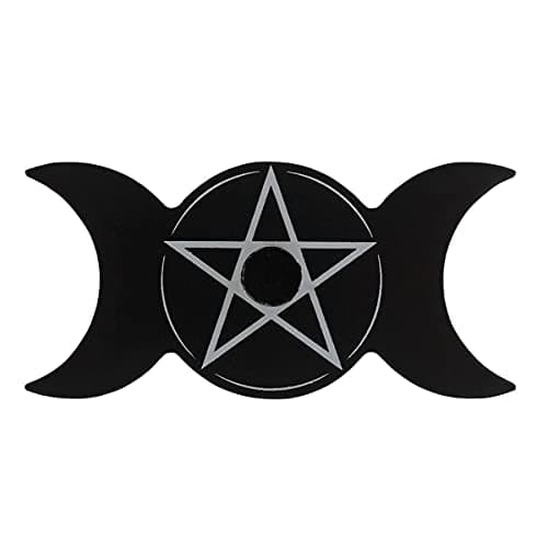 Image of Triple Moon Design Black Mini Spell Candle Holder