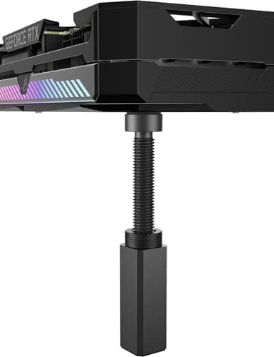 Image of upHere GH80K GPU Support Bracket, Adjustable Height Graphics Card Support, GPU Stand with Magnet & Non-Slip Sheet, GPU Anti Sag Holder for Universal Video Card(50-80mm), Black