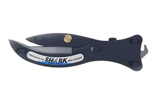 Image of Shark Enclosed Blade Safety Box Cutter with Retractable Hook - (Black)