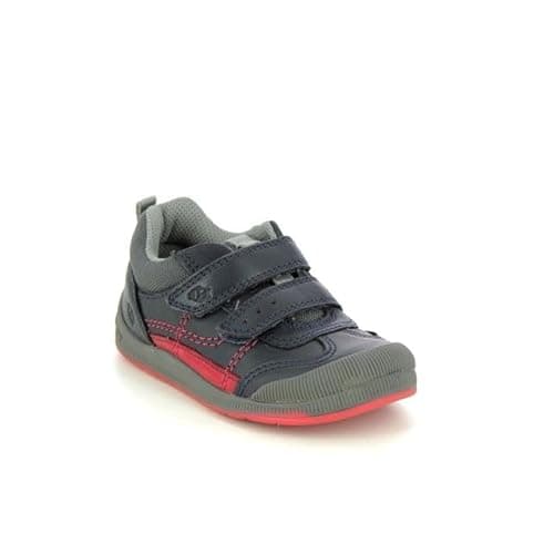 Image of Start-rite Tickle Navy Leather Kids Boys Toddler Shoes 1731-95E