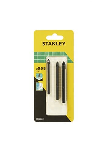 Image of STANLEY STA53312-QZ 3 Piece Tile and Glass Drill Bit Set, Includes 5mm, 6mm, 8mm