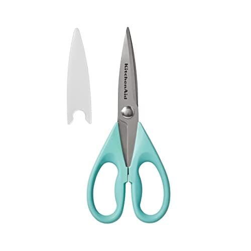 Image of KitchenAid KE351OHAQA All Purpose Kitchen Shears, Stainless Steel, Aqua Sky